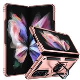 Samsung Galaxy Z Fold 3 Kılıf Sofya Yüzüklü Standlı Zırhlı Silikon Kılıf