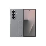 Samsung Galaxy Z Fold 7 Standlı Silikon Telefon Kılıfı Gri