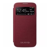 Samsung i9500 Galaxy S4 Orjinal S View Cover Kılıf - Kırmızı EF-CI950BREGWW