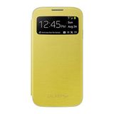 Samsung İ9500 Galaxy S4 Orjinal S View Cover Kılıf - Sarı Ef-Cı950byegww