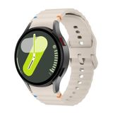 Samsung ile Uyumlu Galaxy Watch 4/5/6/7/FE/40/40/44 Classic Uyumlu 42/43/46/47mm Spor Silikon Kordon (Starlight)