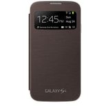 Samsung Orijinal EF-CI950BAEGWW Flip Cover Galaxy S4 İle Uyumlu Kahverengi Telefon Kılıfı