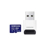 Samsung Pro Plus Microsd Kart, 512 Gb, Uhs-I U3, Full Hd ve 4K Uhd, 160 Mb/s Okuma, 120 Mb/s Yazma, Akıllı Telefon, Drone Veya Action Cam Için Hafıza Kartı, USB Kart Okuyucusu Içerir, MB-MD512KB/WW
