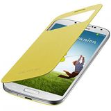 Samsung S View Kılıf Koruyucu Kılıf Premium Case Cover Galaxy S4 için - Sarı