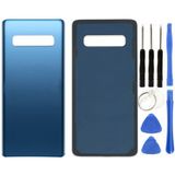 Samsung S10 Plus Sm-G975f Uyumlu Arka Pil Kapağı Mavi + Tamir Seti