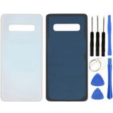 Samsung S10 Sm-G973f Uyumlu Arka Pil Kapağı Beyaz + Tamir Seti