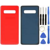 Samsung S10 Sm-G973f Uyumlu Arka Pil Kapağı Kırmızı + Tamir Seti
