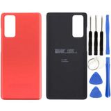 Samsung S20 Fe Sm-G780f Uyumlu Arka Pil Kapağı Kırmızı + Tamir Seti
