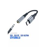 Samsung S21 - S21 Fe - S21 Ultra Typec 3.5Mm Çevirici Jack Aparat Kulaklık Dönüştürücü Type-C