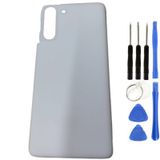 Samsung S21 Sm-G991 Uyumlu Arka Pil Kapağı Beyaz + Tamir Seti