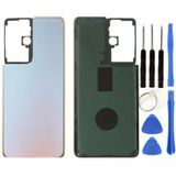 Samsung S21 Ultra Sm-G998 Uyumlu Arka Pil Kapağı Beyaz + Tamir Seti