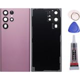 Samsung S22 Ultra Mor Uyumlu Arka Kapak Batarya Kapağı Pil Kapağı Yapışkan Ve Sökme Aparatıyla Beraber Full Set Mor