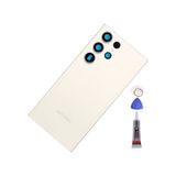 Samsung S23 Ultra Gold Uyumlu Arka Kapak Batarya Kapağı Pil Kapağı Yapışkan Ve Sökme Aparatıyla Beraber Full Set Gold