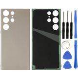 Samsung S23 Ultra Sm-S918 Uyumlu Arka Pil Kapağı Krem + Tamir Seti