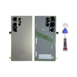 Samsung S24 Ultra Titanyum Gri Uyumlu Arka Kapak Batarya Kapağı Pil Kapağı Yapışkan Ve Sökme Aparatıyla Beraber Full Set Gri