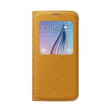 Samsung S6 S-View Kılıf Tekstil Sarı EF-CG920BYEGWW