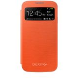 SAMSUNG Sam i9500 Galaxy S4 Orjinal S View Cover Kılıf - Turuncu EF-CI950BOEGWW