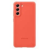 Samsung Silikon akıllı telefon kılıfı EF-PG990 Galaxy S21 FE için, cep telefonu kılıfı, silikon, koruyucu kılıf, darbeye dayanıklı, ince ve kullanışlı, kırmızı