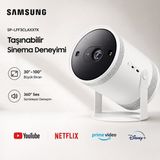 Samsung SP-LFF3CLAXXTK The Freestyle Full Hd Akıllı Taşınabilir Projeksiyon Cihazı 360° Hoparlör Tizen Os HDR10 Dahili Wi-Fi Bluetooth - Beyaz