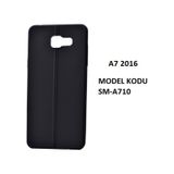 Samsung Uyumlu Galaxy A7 2016 Sm-A710 Kilif Deri Görünümlü Silikon Kilif 370853350