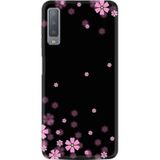 Samsung Uyumlu Galaxy A7 2018 Kilif Desenli Black Flowers 1391 527817134