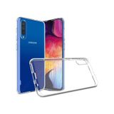 Samsung Uyumlu Galaxy A70 Şeffaf Kılıf Crystal Pc Antishock Darbe Emici Kenar Şeffaf Silikon Kapak Kılıf Turuncu