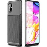 Samsung Uyumlu Galaxy A71 Kilif Lüx Karbon Tam Korumali Silikon Kapak 407290827 renk-kampanya-siyah-sadece-kilif