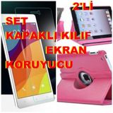 Samsung Uyumlu Galaxy Tab A Sm-P580 Kılıf 10.1 Inç + Ekran Koruyucu Cam siyah