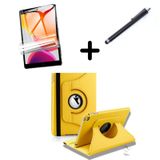 Samsung Uyumlu Galaxy Tab A8 10.5 SM-X200 X205 X207 Kılıf Dönen Tablet Kilifi Ekran Koruyucu+Kalem mor