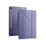 Samsung Uyumlu Galaxy Tab S10 Lite s10 Fe s9 10.9 Manyetik Standlı Kalem Bölmeli Kılıf Kapaklı mor