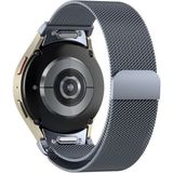 Samsung Watch Fe / 6 / 7 40/44MM - Watch 6 Classic 43/47MM Uyumlu Bas/çıkar Pim Hasır Metal Kordon - Gray
