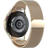 Samsung Watch Fe / 6 / 7 40/44MM - Watch 6 Classic 43/47MM Uyumlu Bas/çıkar Pim Hasır Metal Kordon - Retro Gold