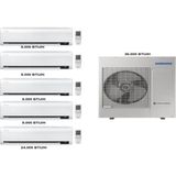 Samsung Wind Free 9+9+9+9+24 Iç 10 Kw Dış Ünite 36000 Btu 1+5 Multi Inverter Duvar Tipi Klima
