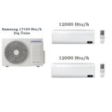 Samsung WindFree Multi 17100 BTU 1 Dış + 2 İç Ünite 12+12 Duvar Tipi Klima