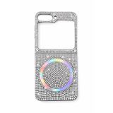 Samsung Z Flip 4 Kılıf Diamont Magsafe Hologramlı Telefon Kılıfı