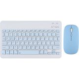 Samsung,xiaom,huawei ve Apple Tabletleri Ile Uyumlu Bluetooth Özellikli Klavye Mouse Set - Açık Mavi