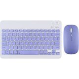 Samsung,xiaom,huawei ve Apple Tabletleri Ile Uyumlu Bluetooth Özellikli Klavye Mouse Set - Lavanta