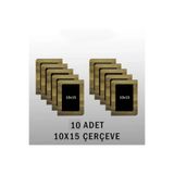 samsunlazer 10 Adet 10x15 Boyutlu Mdf Ahşap Çerçeve-Raf Çerçevesi Yatay Dikey Resim Fotoğraf Çerçeve Seti-Frame