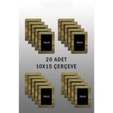 samsunlazer 20 Adet 10x15 Boyutlu Mdf Ahşap Çerçeve-Raf Çerçevesi Yatay Dikey Resim Fotoğraf Çerçeve Seti-Frame