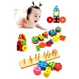SAMTOYS Montessori Ahşap 5'li Eşleştirme Şekil Yerleştirme Bultak Eğitici Öğretici Puzzle Geometrik