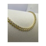 Samu Accessories 2mm Kare Taşlı Su Yolu Çelik Kolye - Golden Timeless Sparkle Princess
