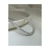 Samu Accessories 2mm Premium Su Yolu Döküm Kolye - Silver 2mm Tennis Necklace