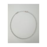 Samu Accessories 3mm Kare Taşlı Su Yolu Kolye - Crystal River