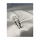 Samu Accessories Tamtur Sıra Taşlı Çelik Yüzük - Silver Full Eternity