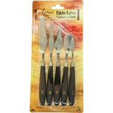 Samur Metal Ressam Tuval Spatula ve Bıçak Seti - 5 Parça