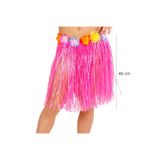samur parti parti aksesuar & kostüm Yetişkin Ve Çocuk Uyumlu Pembe Renk Püsküllü Hawaii Luau Hula Etek 40 Cm