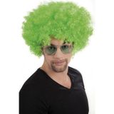 Samur Yeşil Renk Kıvırcık Afro Bonus Peruk