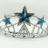 Samur Yıldız Şekilli Mavi Renk Çocuk Boy 5x17 cm Elsa Prenses Kraliçe Tacı