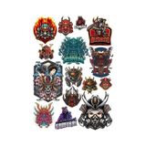 Samurai Savaşçı Sticker Set-6 17 Parça Telefon, Tablet, Defter, Laptop Sticker
