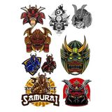 Samurai Sticker Set-1 9 Parça Telefon, Tablet, Defter, Laptop Sticker